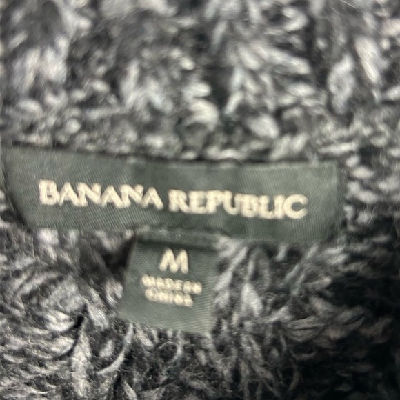 Banana Republic Women’s Gray and Black Blended Wool Cable Knit Sweater Size M - Picture 6 of 10